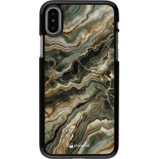 iPhone X / Xs Case Hülle - Oliv Marmor