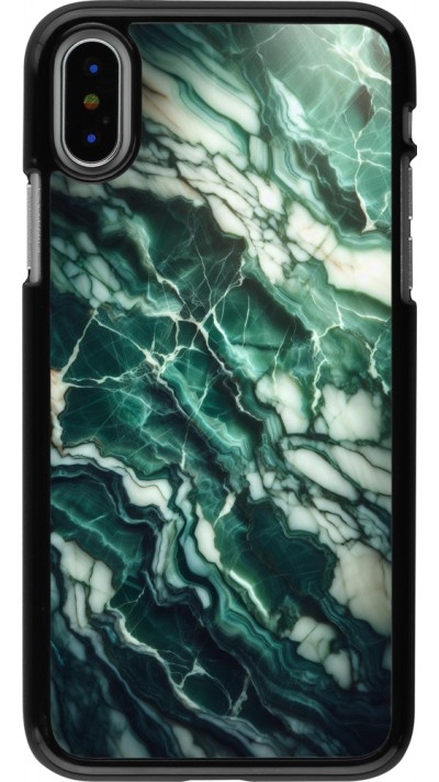 iPhone X / Xs Case Hülle - Majestätischer grüner Marmor