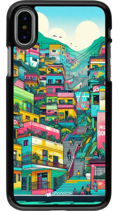 iPhone X / Xs Case Hülle - Medellin Comuna 13 Kunst