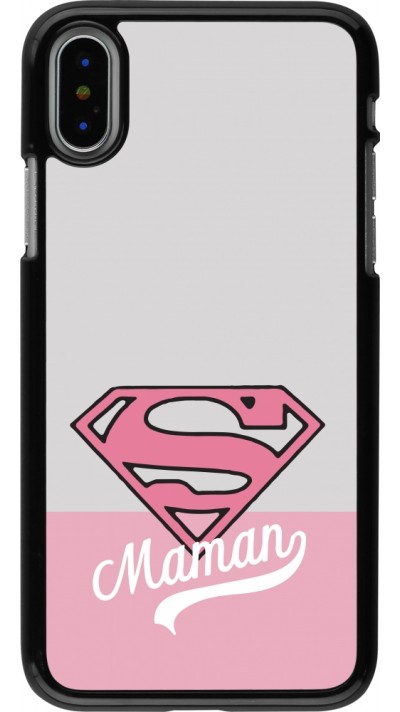 iPhone X / Xs Case Hülle - Mom 2024 Super hero maman