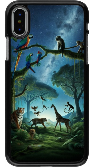 iPhone X / Xs Case Hülle - Paradies der exotischen Tiere