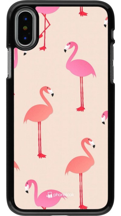 Hülle iPhone X / Xs - Pink Flamingos Pattern