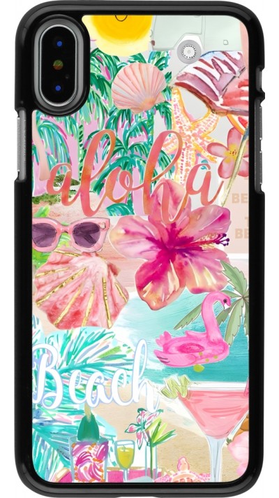 iPhone X / Xs Case Hülle - Preppy Collage Aloha