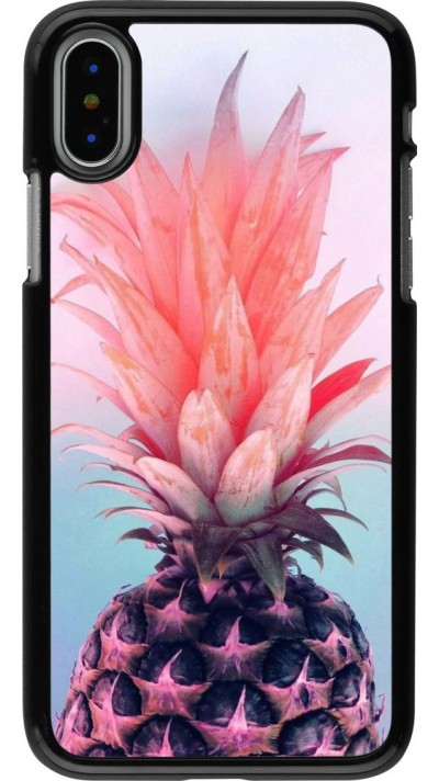 Hülle iPhone X / Xs - Purple Pink Pineapple