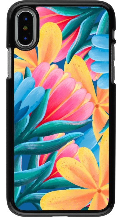 iPhone X / Xs Case Hülle - Spring 23 colorful flowers