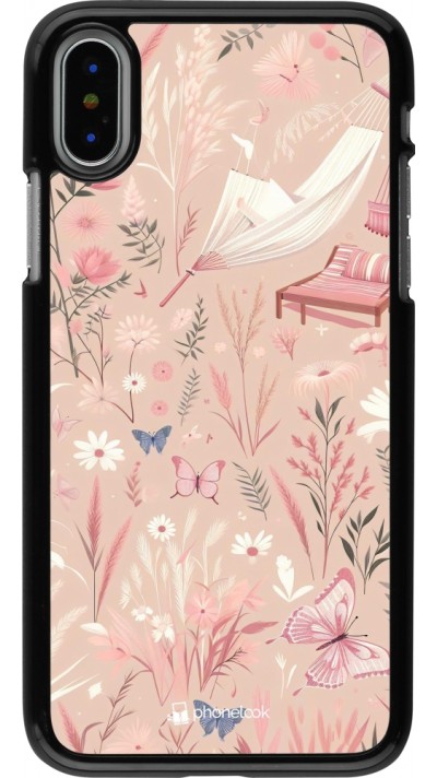 iPhone X / Xs Case Hülle - Sommer Pastellmuster