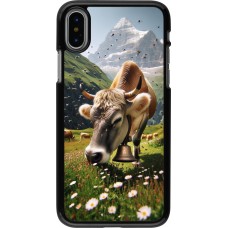 iPhone X / Xs Case Hülle - Kuh Berg Wallis