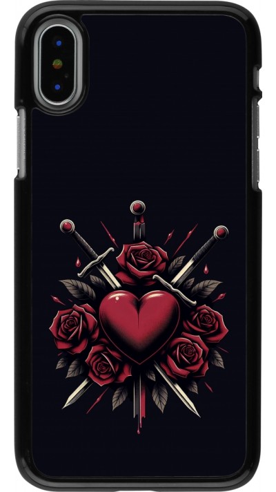 iPhone X / Xs Case Hülle - Valentine 2024 gothic love