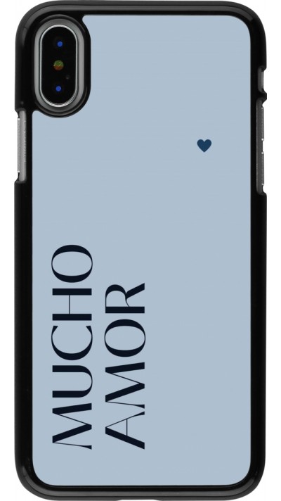 iPhone X / Xs Case Hülle - Valentine 2024 mucho amor azul