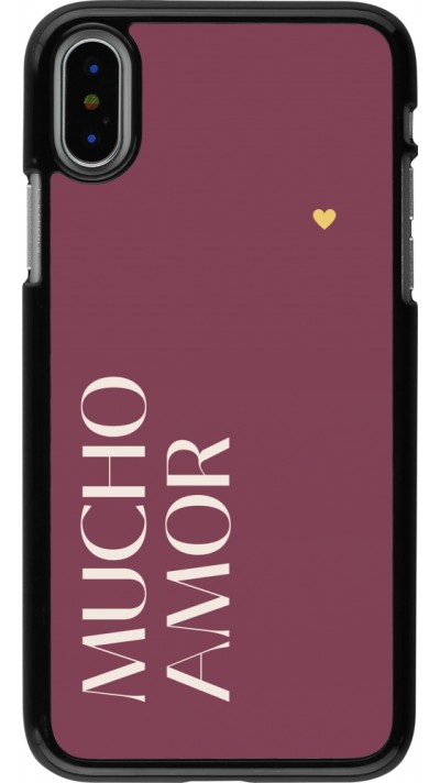 iPhone X / Xs Case Hülle - Valentine 2024 mucho amor rosado