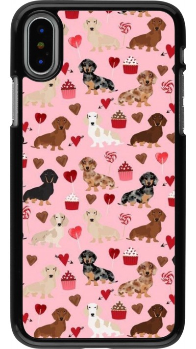 iPhone X / Xs Case Hülle - Valentine 2024 puppy love