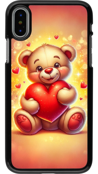 iPhone X / Xs Case Hülle - Valentin 2024 Teddy Liebe