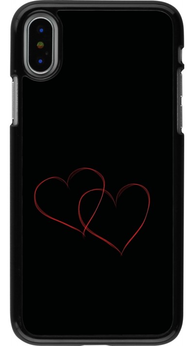 iPhone X / Xs Case Hülle - Valentine 2023 attached heart