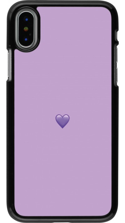 iPhone X / Xs Case Hülle - Valentine 2023 purpule single heart