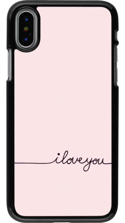 iPhone X / Xs Case Hülle - Valentine 2023 i love you writing