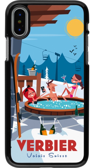 iPhone X / Xs Case Hülle - Verbier Mountain Jacuzzi