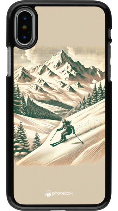 iPhone X / Xs Case Hülle - Vintage Skiberg