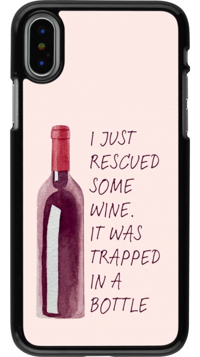 iPhone X / Xs Case Hülle - I just rescued some wine