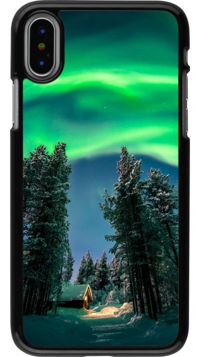 iPhone X / Xs Case Hülle - Winter 22 Northern Lights