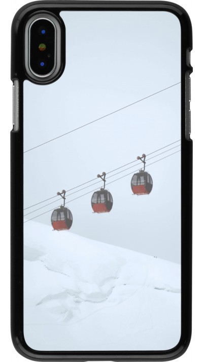 iPhone X / Xs Case Hülle - Winter 22 ski lift