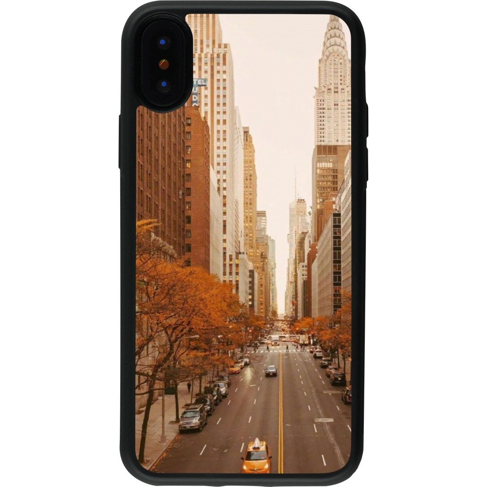 iPhone X / Xs Case Hülle - Silikon schwarz Autumn 2024 New York city