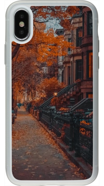 iPhone X / Xs Case Hülle - Silikon transparent Autumn 2024 city