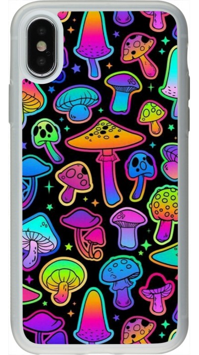 iPhone X / Xs Case Hülle - Silikon transparent Autumn 2024 magic mushrooms