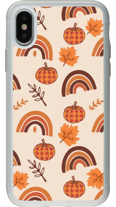 iPhone X / Xs Case Hülle - Silikon transparent Autumn 2024 rainbow