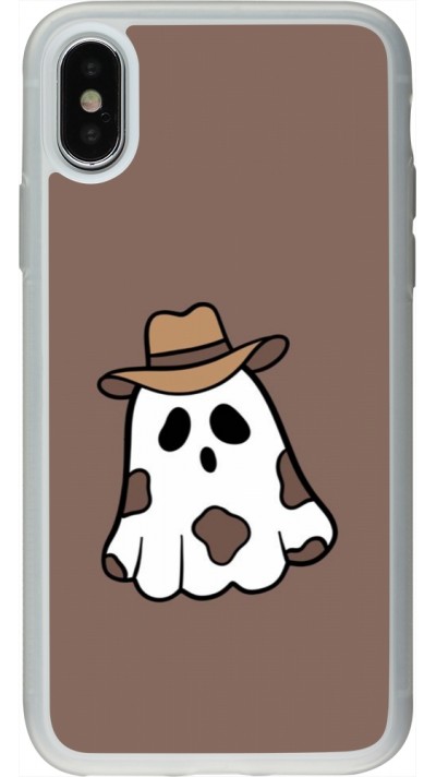 iPhone X / Xs Case Hülle - Silikon transparent Halloween 2024 cowboy ghost