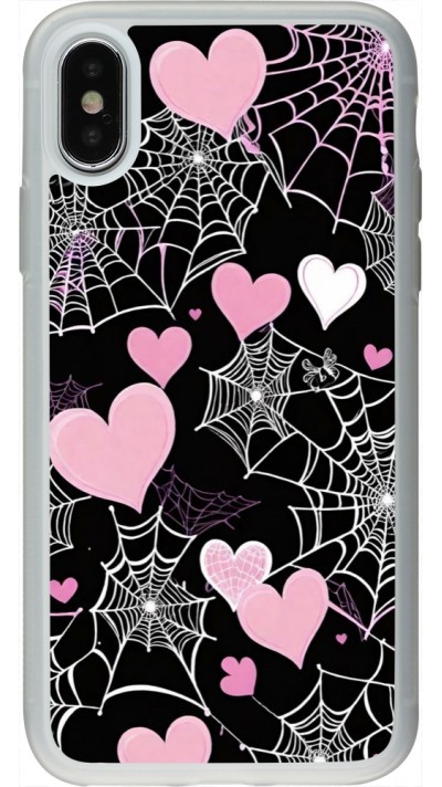 iPhone X / Xs Case Hülle - Silikon transparent Halloween 2024 girly