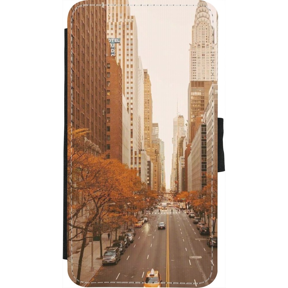 iPhone X / Xs Case Hülle - Wallet schwarz Autumn 2024 New York city