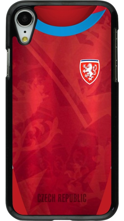 Coque iPhone XR - Maillot de football République Tchèque personnalisable