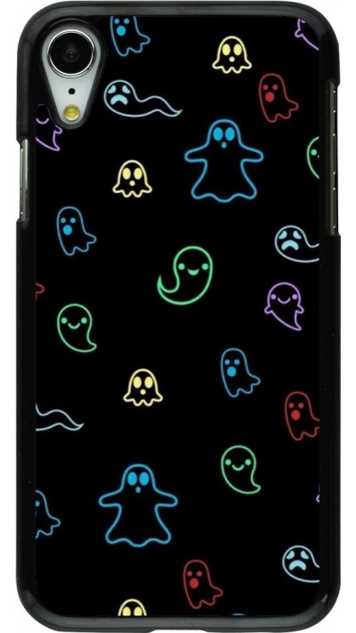 iPhone XR Case Hülle - Halloween 2024 colorful ghosts