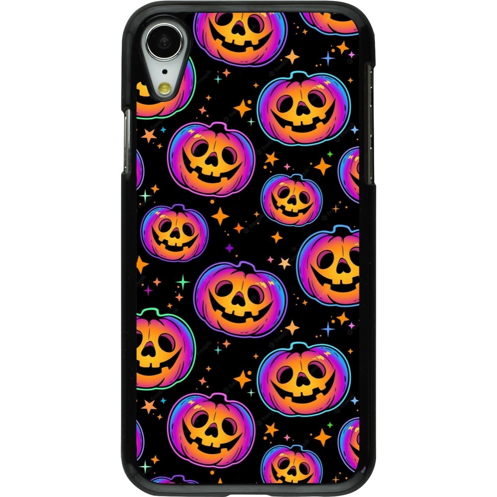 iPhone XR Case Hülle - Halloween 2024 rainbow pumpkins