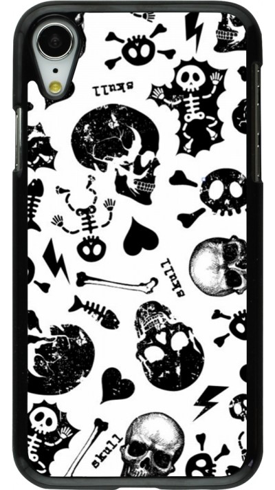 iPhone XR Case Hülle - Halloween 2024 skeleton mix