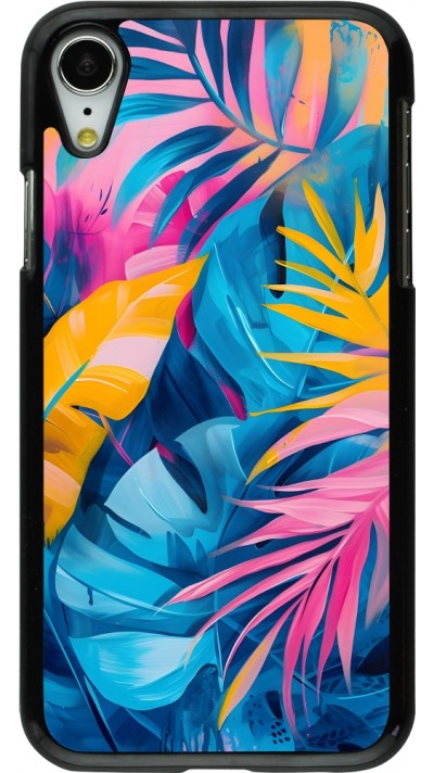 iPhone XR Case Hülle - Palms Blue