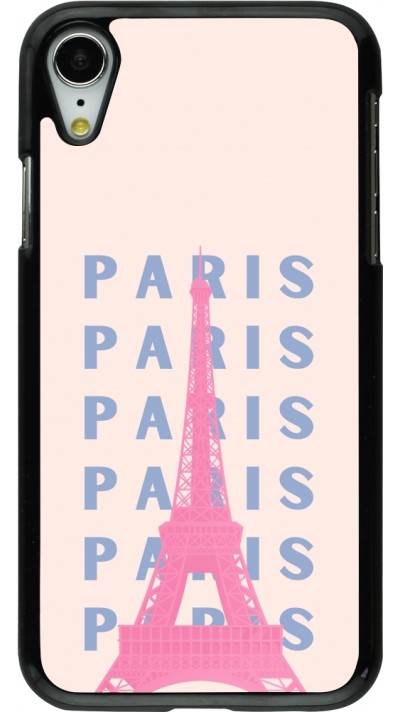 iPhone XR Case Hülle - Paris Pink Print