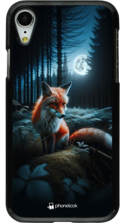 iPhone XR Case Hülle - Fuchs Mond Wald