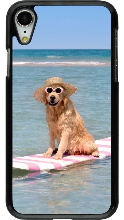 iPhone XR Case Hülle - Summer Dog on Paddle