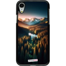 iPhone XR Case Hülle - Sonnenuntergang Waldsee