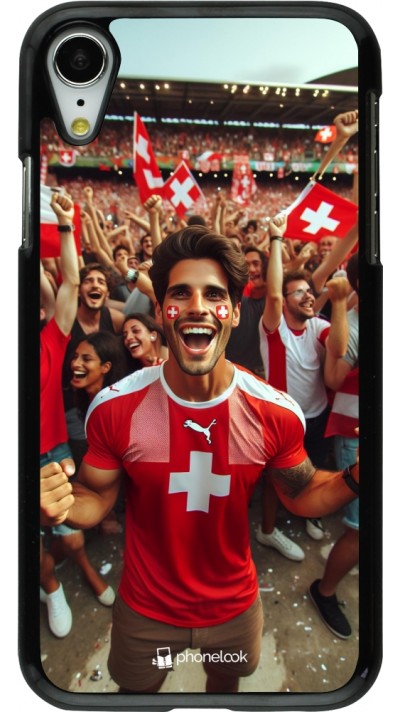 iPhone XR Case Hülle - Schweizer Fan Euro 2024