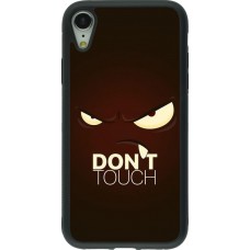 Hülle iPhone XR - Silikon schwarz Angry Dont Touch