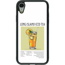 iPhone XR Case Hülle - Silikon schwarz Cocktail Rezept Long Island Ice Tea