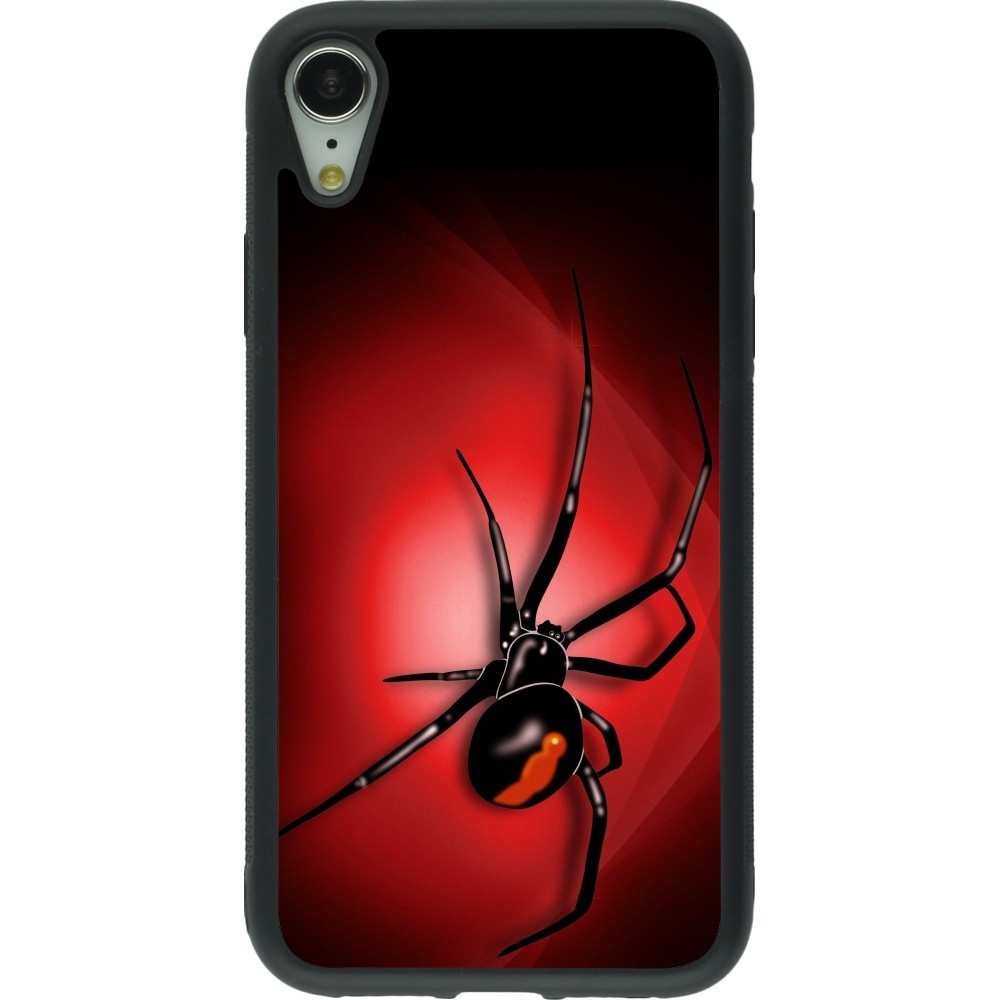 iPhone XR Case Hülle - Silikon schwarz Halloween 2023 spider black widow