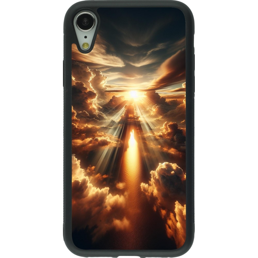 iPhone XR Case Hülle - Silikon schwarz Himmelsleuchten Zenit