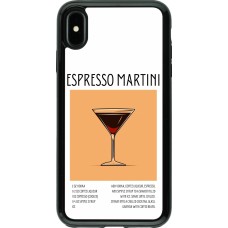 iPhone Xs Max Case Hülle - Hybrid Armor schwarz Cocktail Rezept Espresso Martini