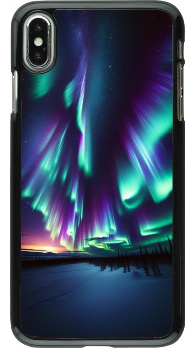 iPhone Xs Max Case Hülle - Funkelndes Nordlicht