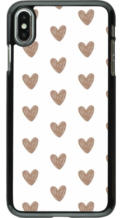 iPhone Xs Max Case Hülle - Autumn 2024 brown hearts