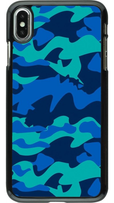 Hülle iPhone Xs Max - Camo Blue