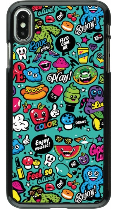 iPhone Xs Max Case Hülle - Cartoons old school